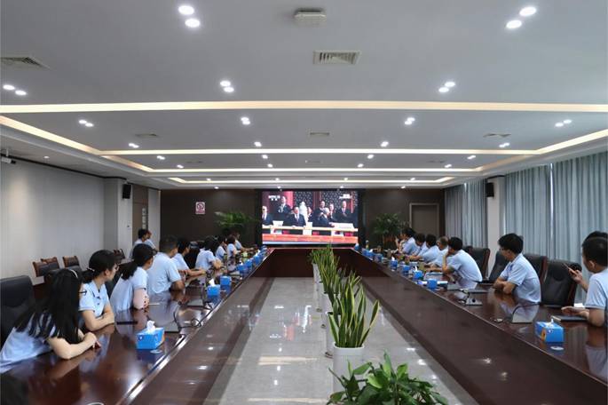公司組織收看紀念中國人民抗日戰(zhàn)爭暨世界反法西斯戰(zhàn)爭勝利80周年大會 公司組織收看紀念中國人民抗日戰(zhàn)爭暨世界反法西斯戰(zhàn)爭勝利80周年大會